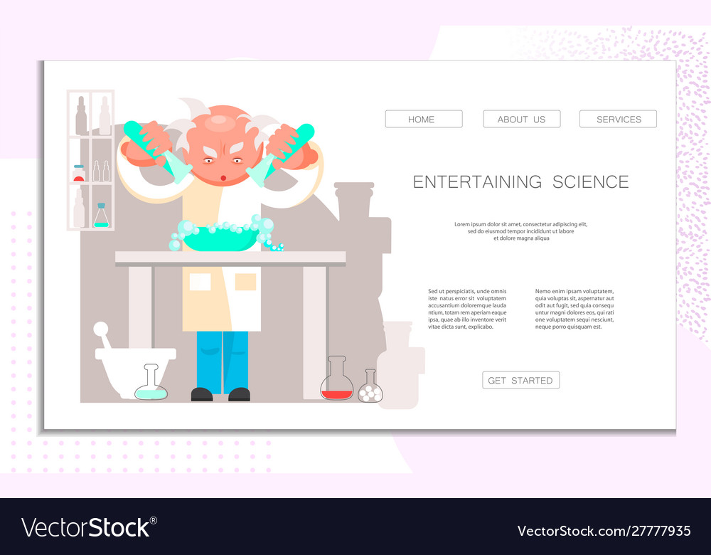 Web page for entertaining science