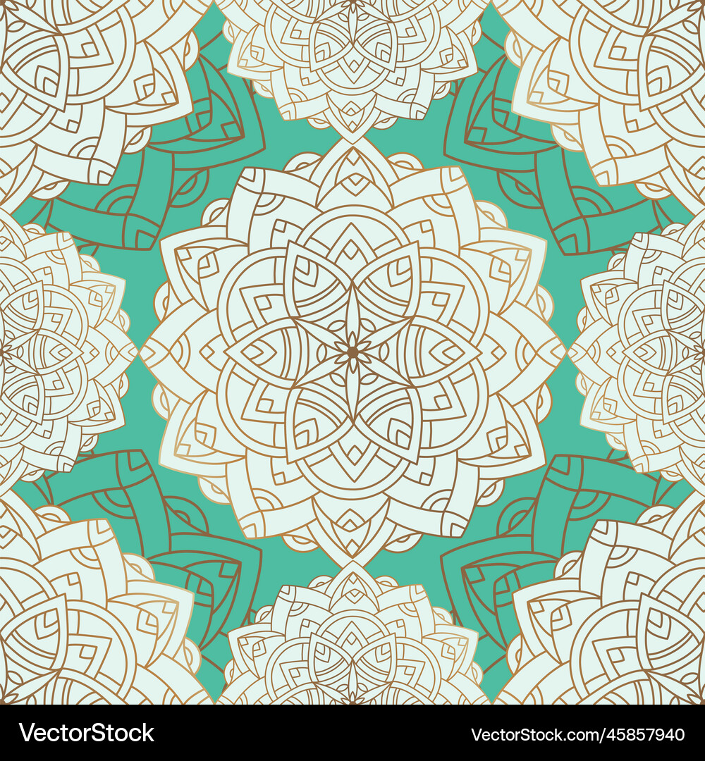 Abstract seamless pattern of luxury mandala Vector Image