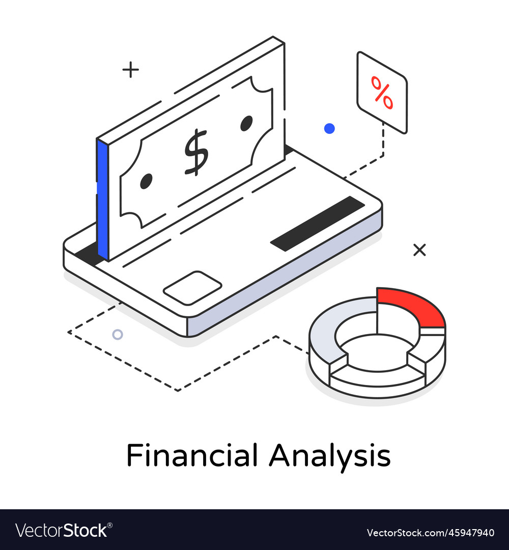 Financial analysis Royalty Free Vector Image - VectorStock