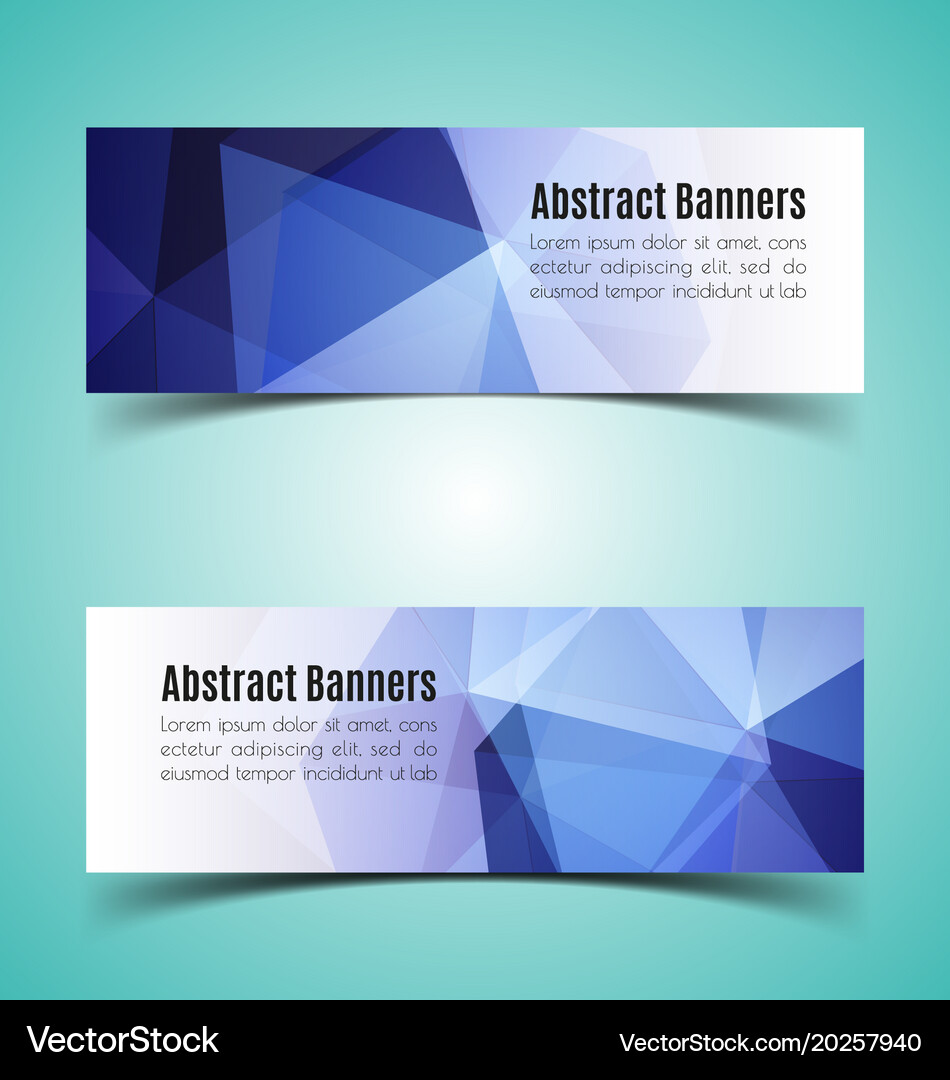 Horizontal banner set 4 Royalty Free Vector Image