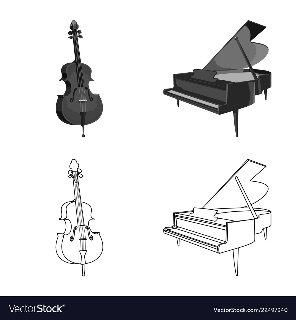 Isolated object of music and tune symbol set