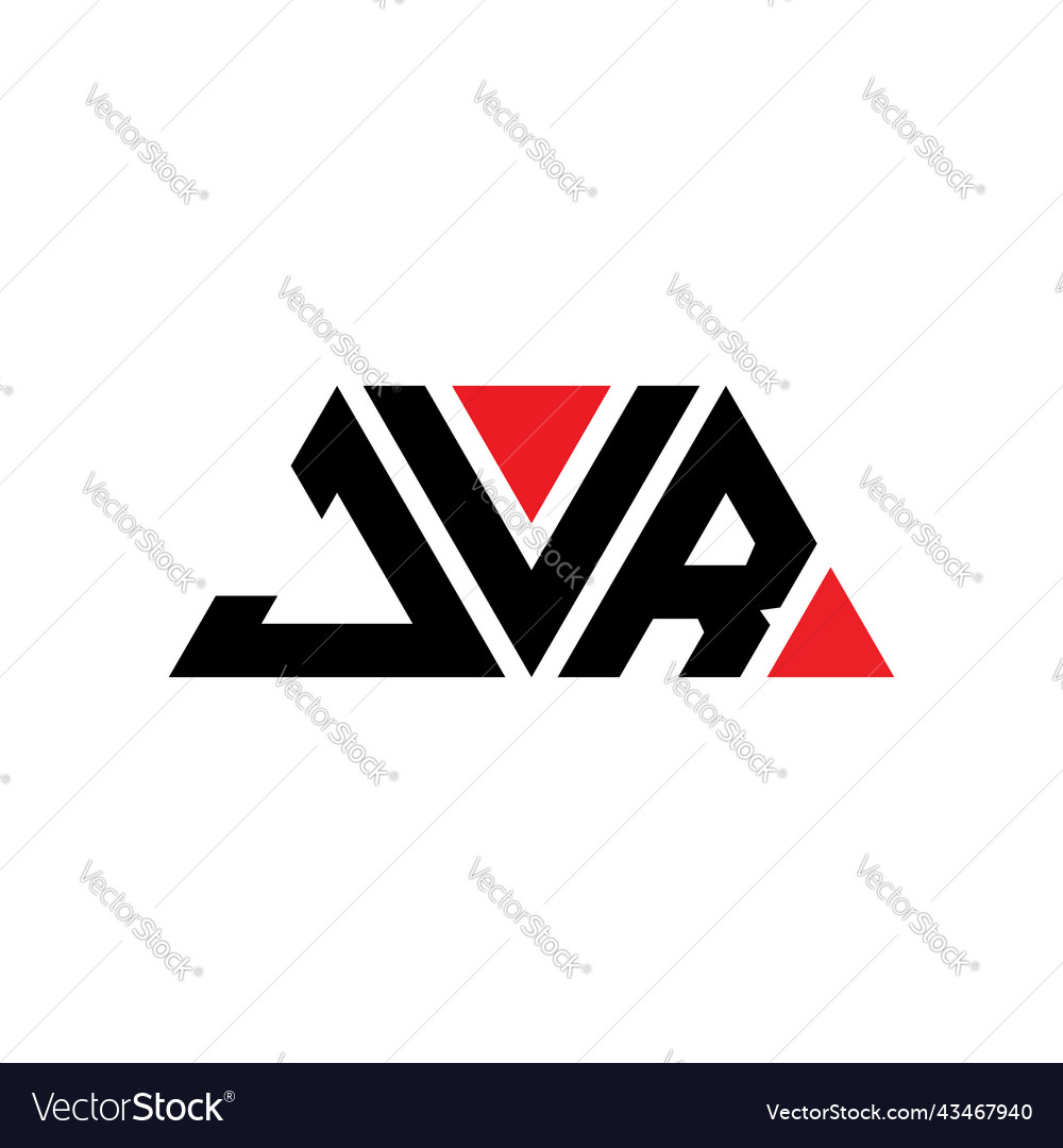 Jvr triangle letter logo design