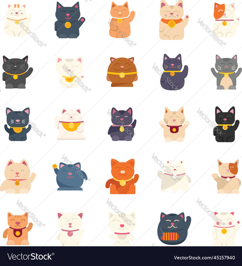 Free Vector  Icons collection cute cats animal