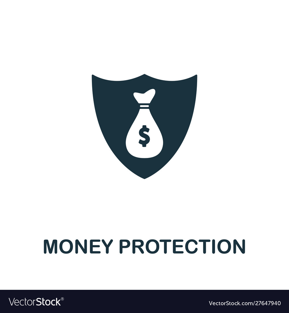 Money protection icon symbol creative sign from Vector Image Money protection icon symbol creative sign from