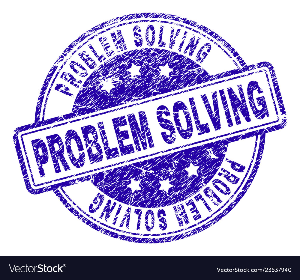 Scratched textured problem solving stamp seal