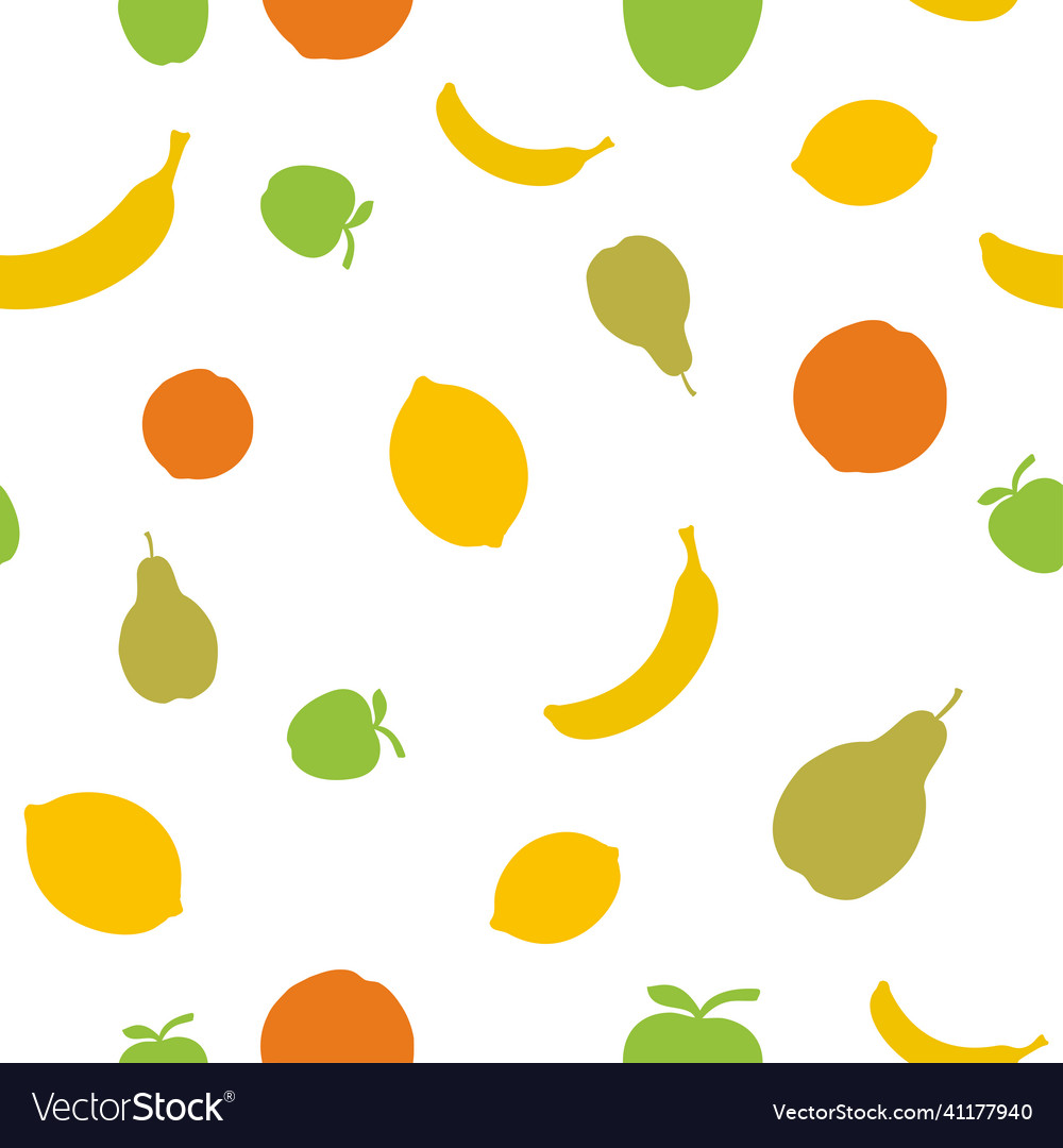 Seamless background or pattern of apples pears