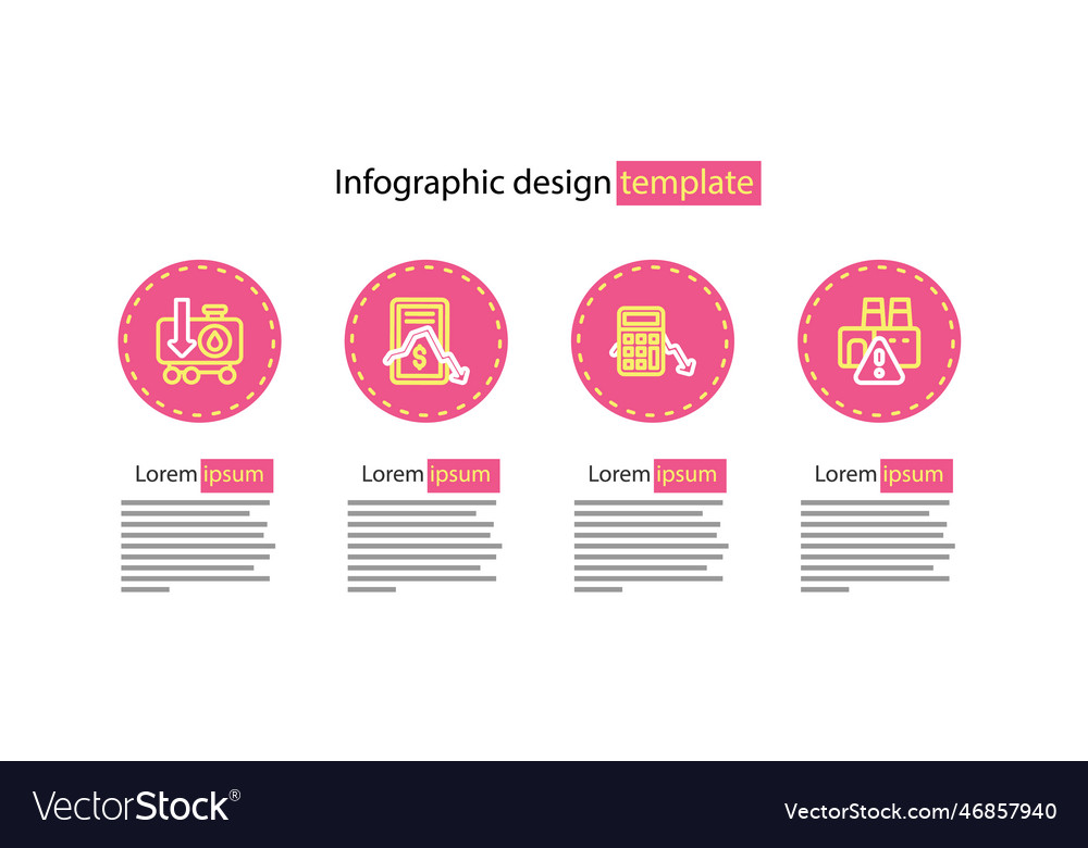 Set line calculation of expenses shutdown factory vector image Set line calculation of expenses shutdown factory
