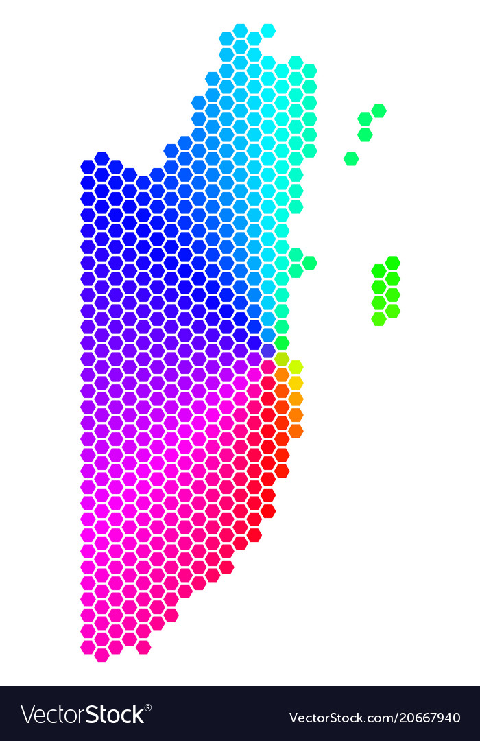 Spectrum hexagon belize map