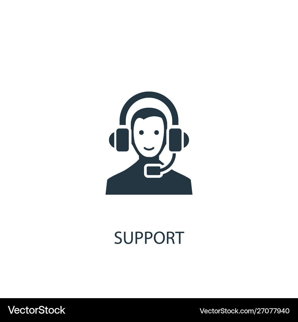 Support icon simple element Royalty Free Vector Image