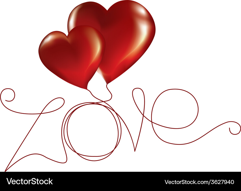 Two lovers heart Royalty Free Vector Image - VectorStock