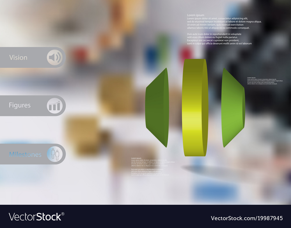 3d infographic template with round octagon