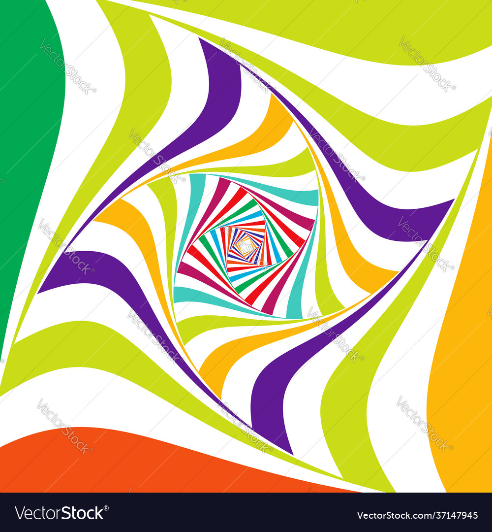 Abstract shape design element with rotation swirl