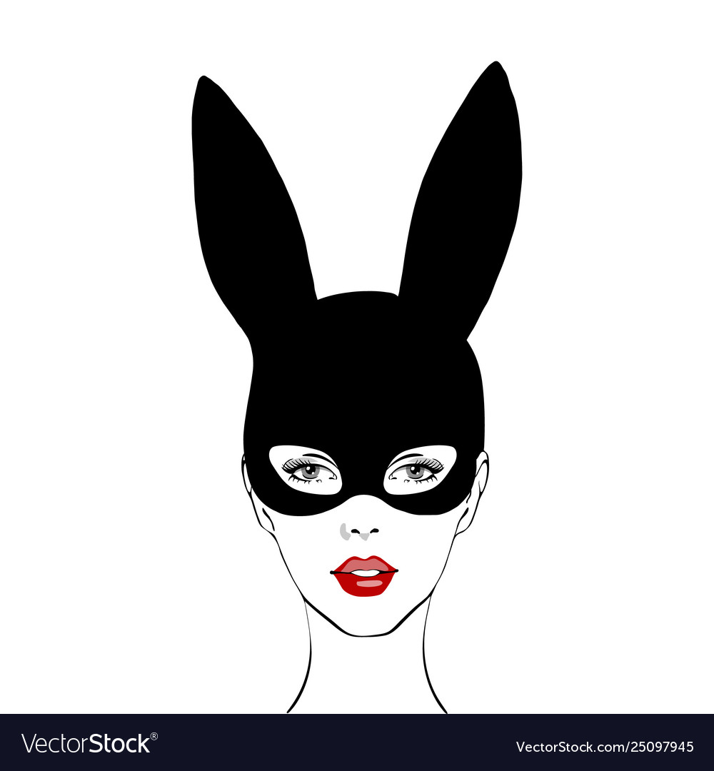 Beautiful portrait beautiful girl in black Vector Image