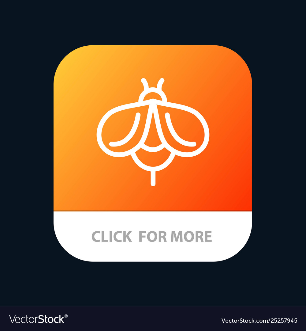 Bee fly honey bug mobile app button android