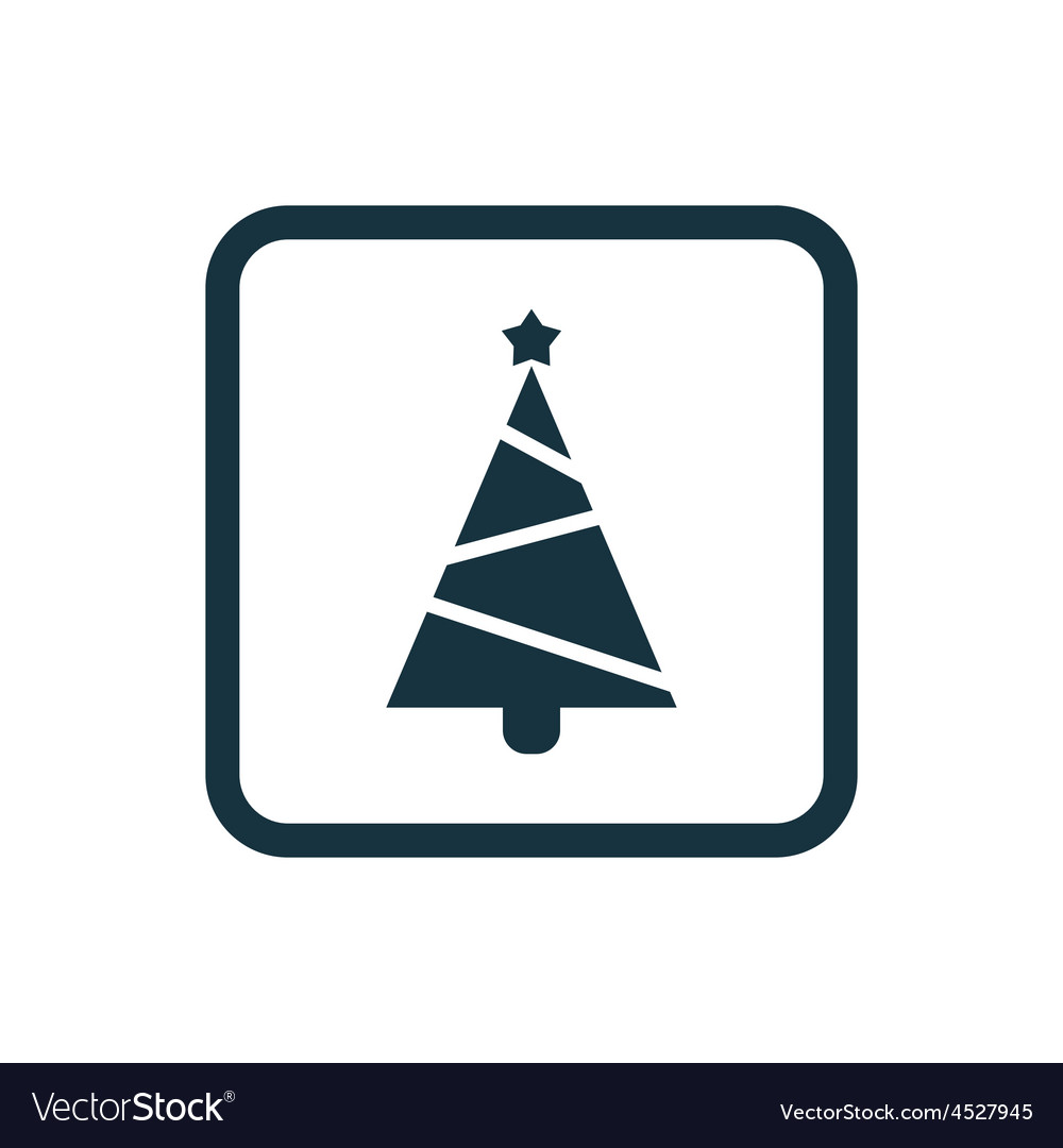 Christmas tree icon rounded squares button
