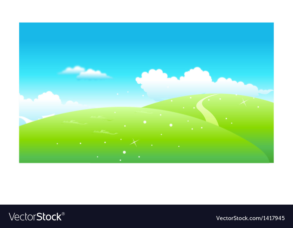 Green landscape Royalty Free Vector Image - VectorStock