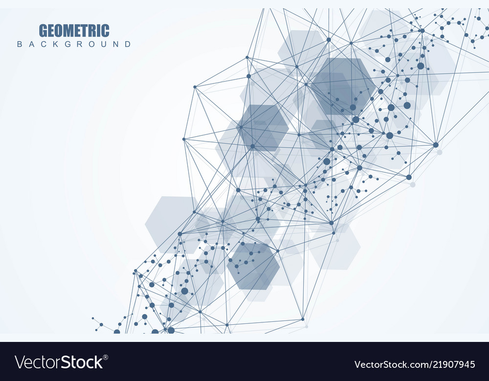 Hexagonal abstract background big data vector image Hexagonal abstract background big data