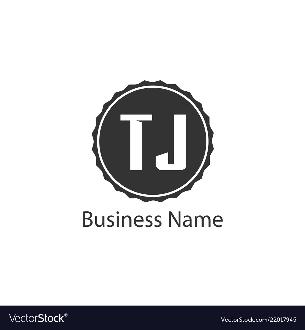 Initial letter tj logo template design