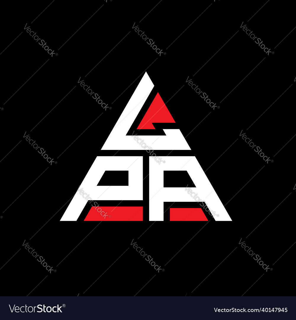 Lpa triangle letter logo design