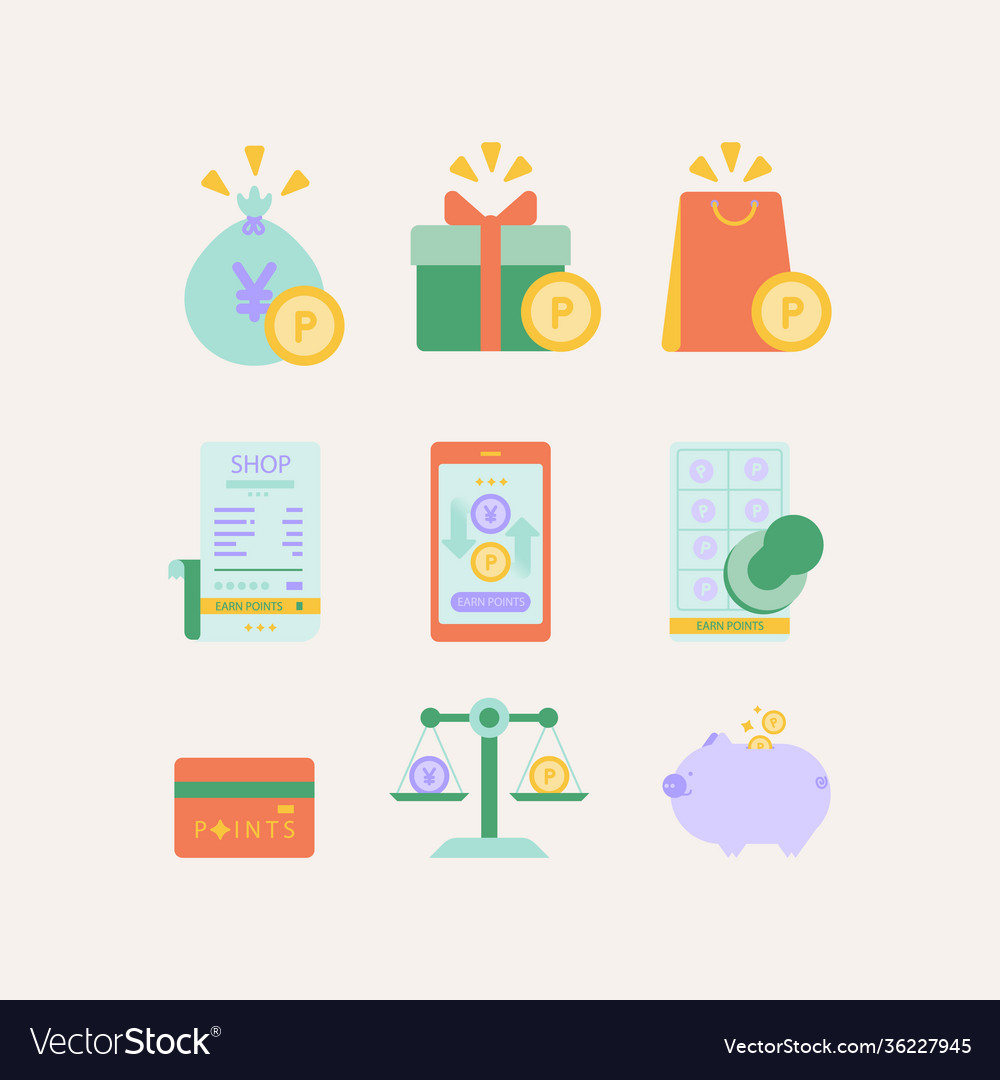 Point element collection vector image Point element collection