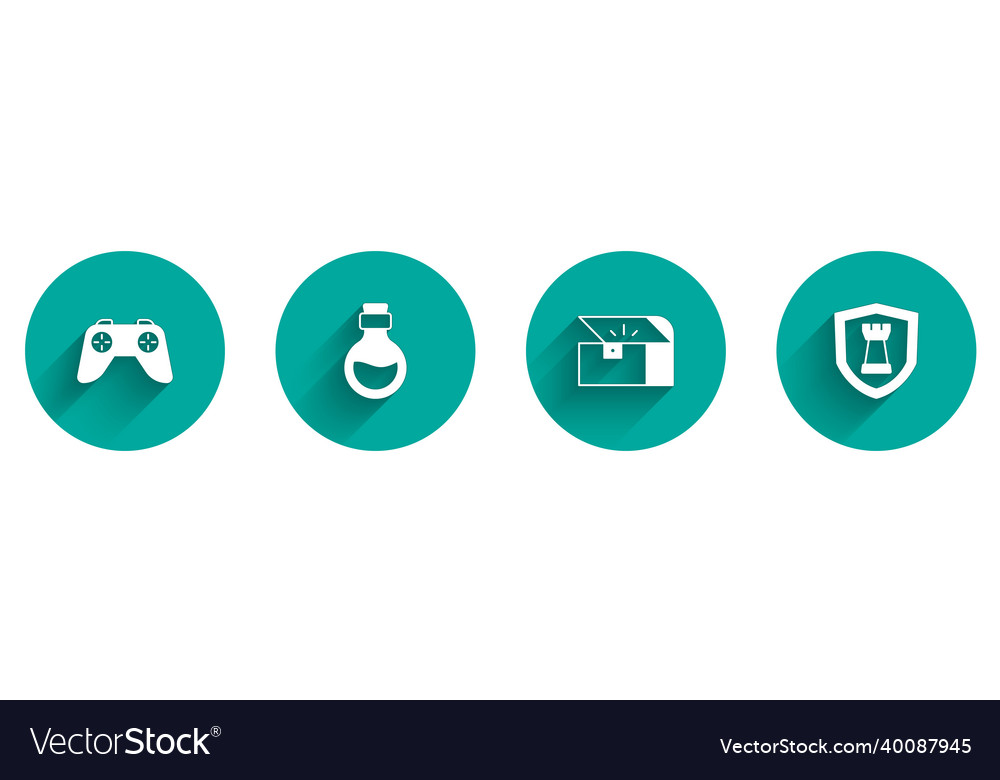 Set game controller or joystick bottle with magic vector image Set game controller or joystick bottle with magic