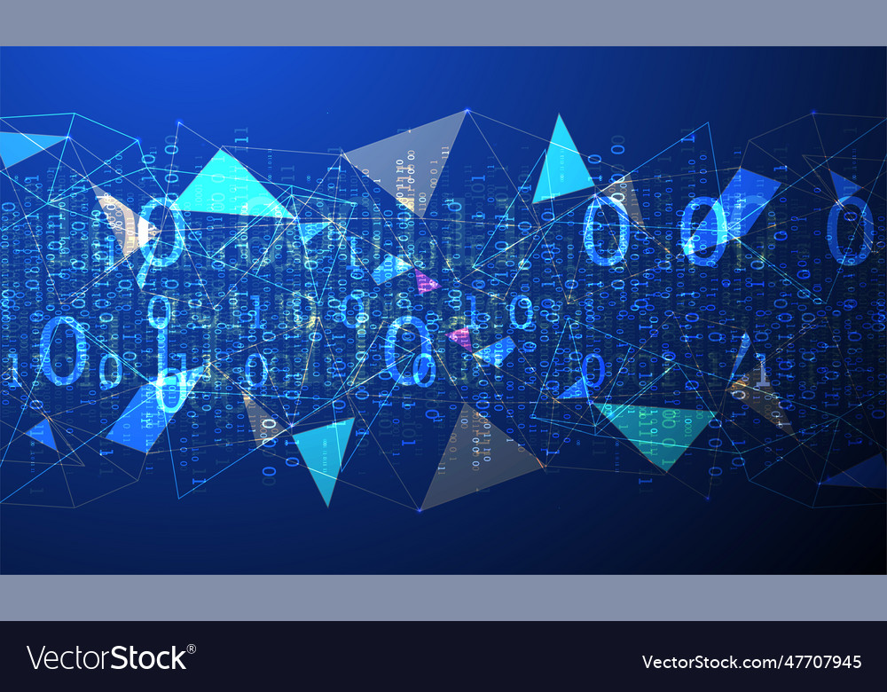Technology background big data concept binary Vector Image
