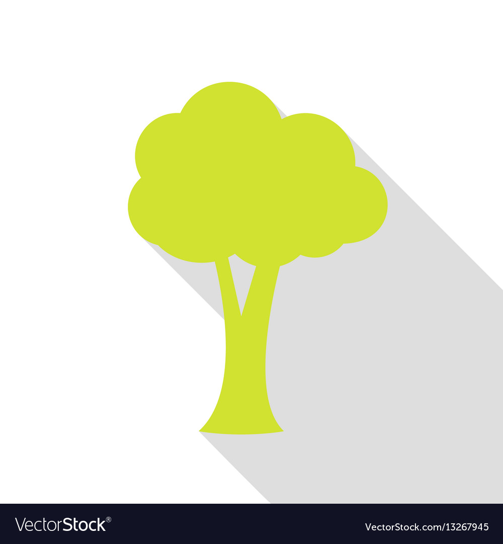 Tree sign pear icon with flat style