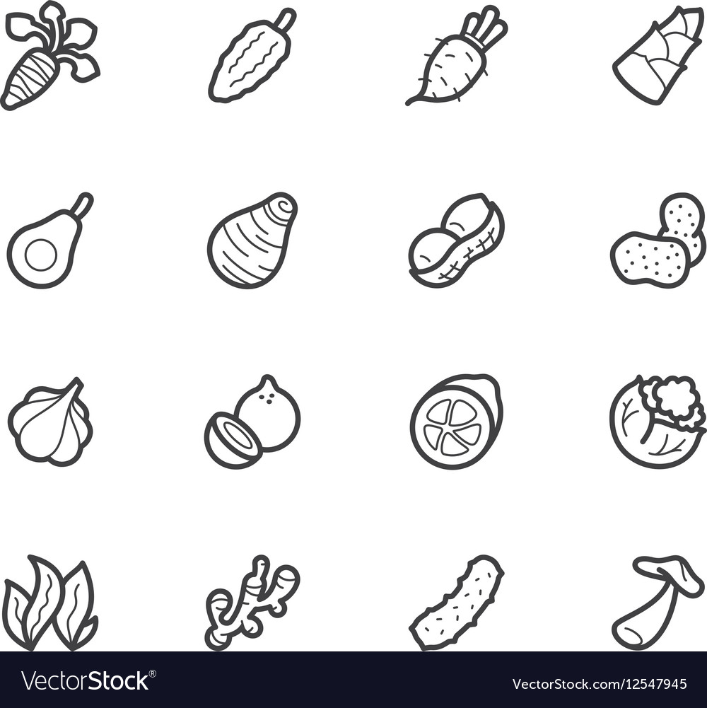 Vegetable Element Royalty Free Vector Image - Vectorstock