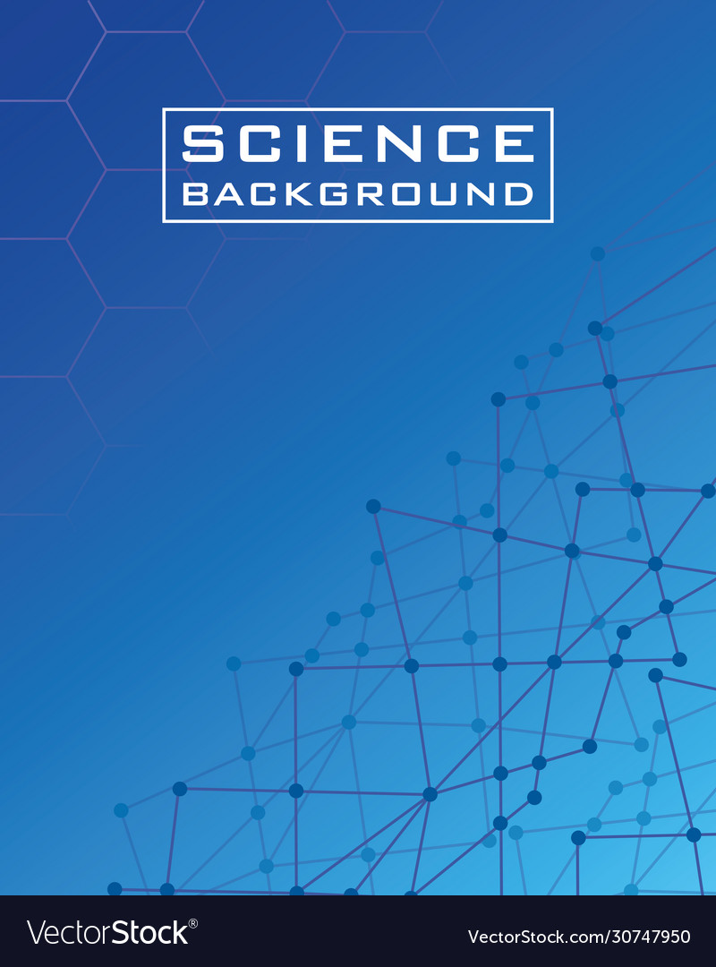 Blue science background with lines structures Vector Image Blue science background with lines structures