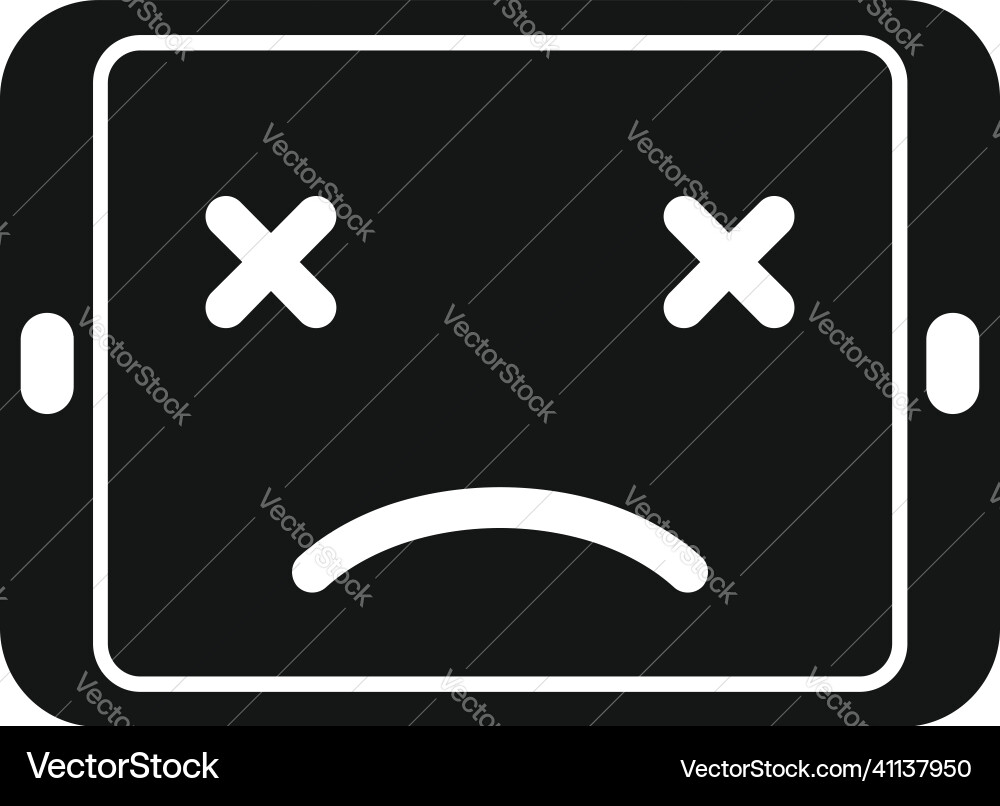 Broken tablet icon simple repair phone Royalty Free Vector