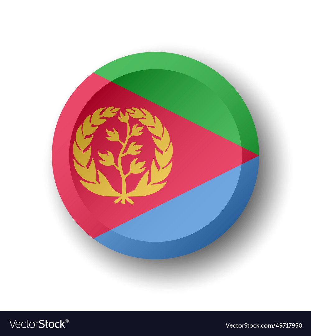 Circle button flag of eritrea