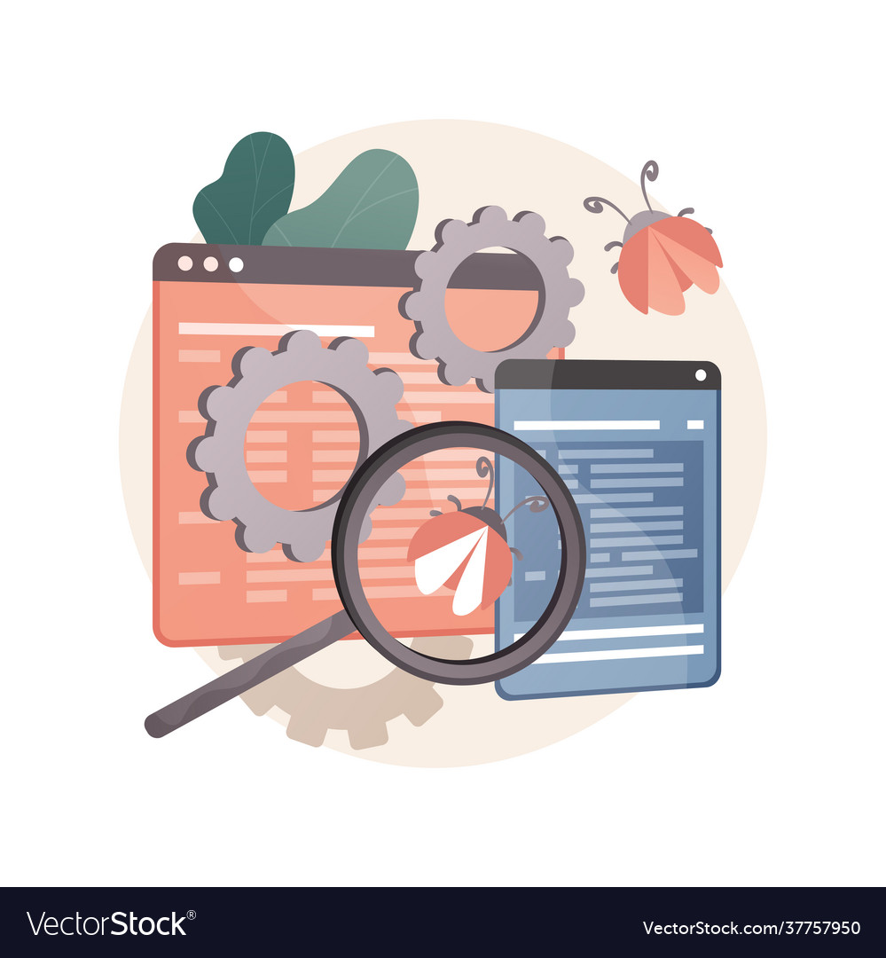 Cross-platform testing abstract concept vector image Cross-platform testing abstract concept