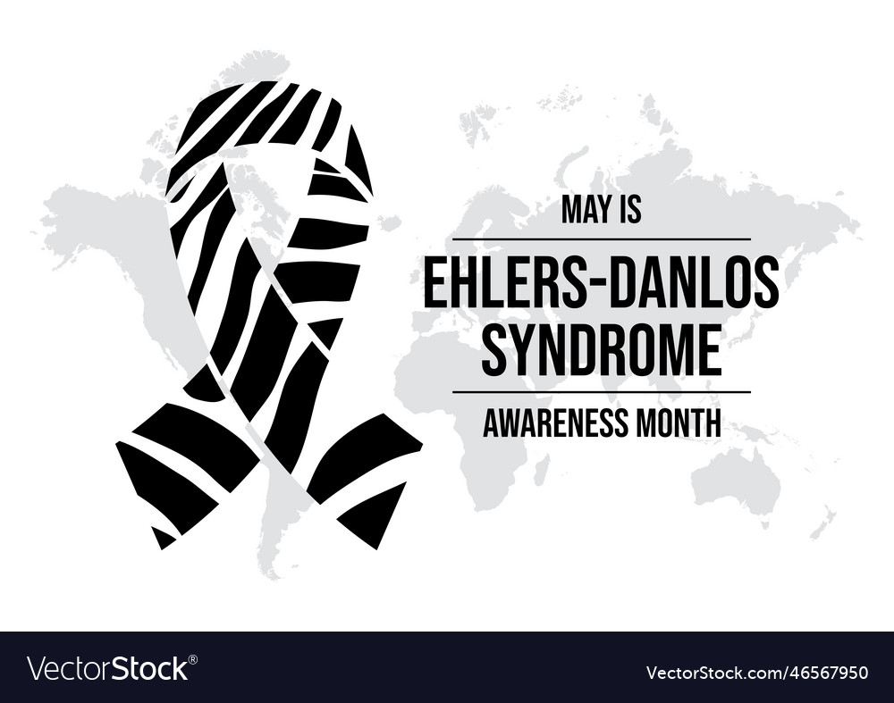 Ehlers Danlos Syndrome Awareness Month Poster Vector Image