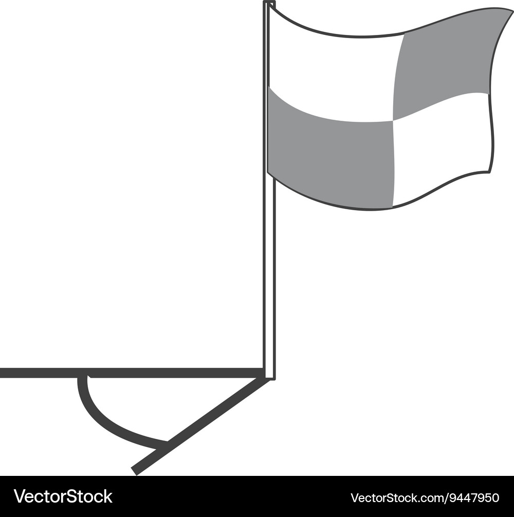 Football corner flag Royalty Free Vector Image