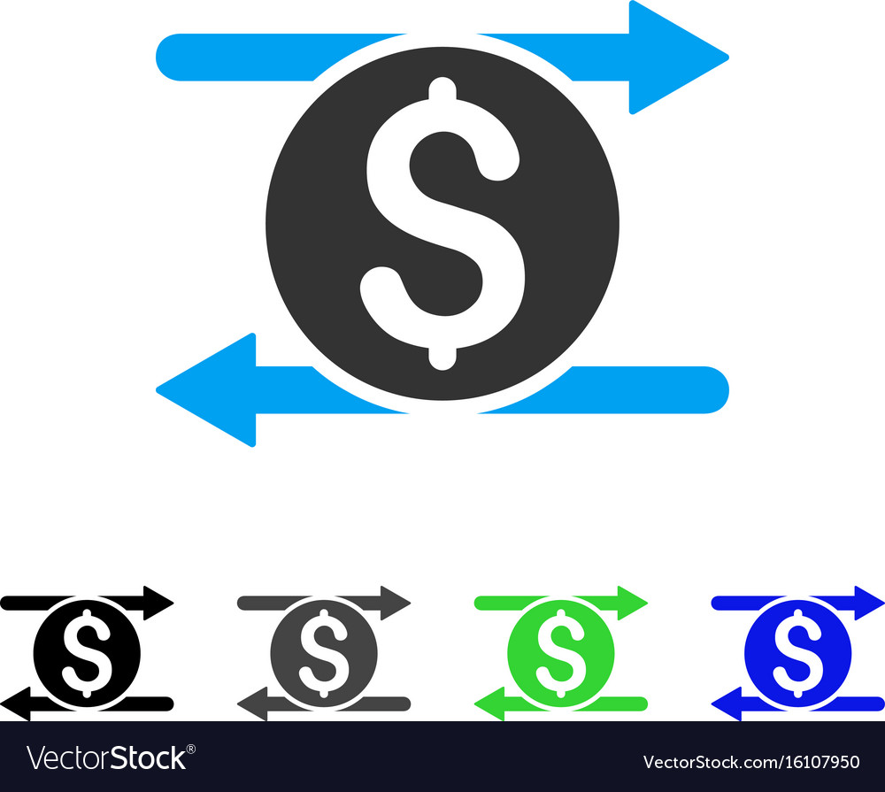 Money Exchange Flat Icon Royalty Free Vector Image Flat Icon Royalty Free Vector Image
