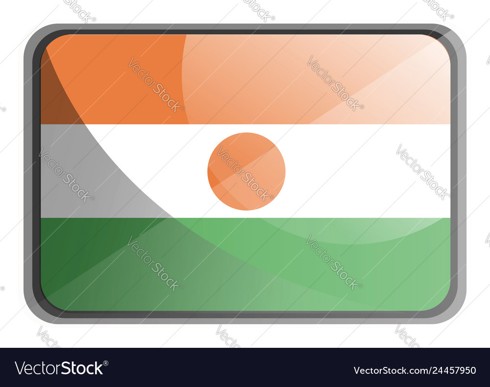 Niger flag on white background Royalty Free Vector Image