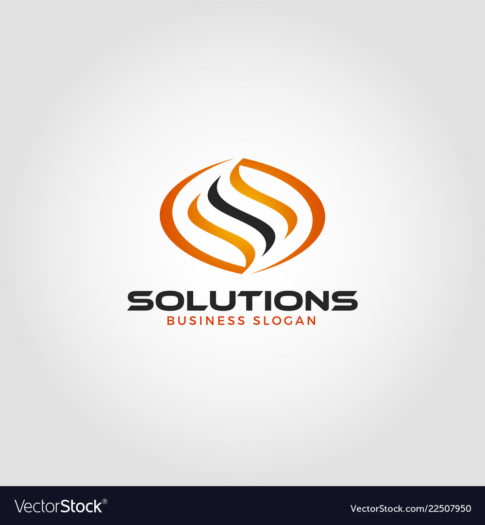 Solution is an energy logo with letter s concept