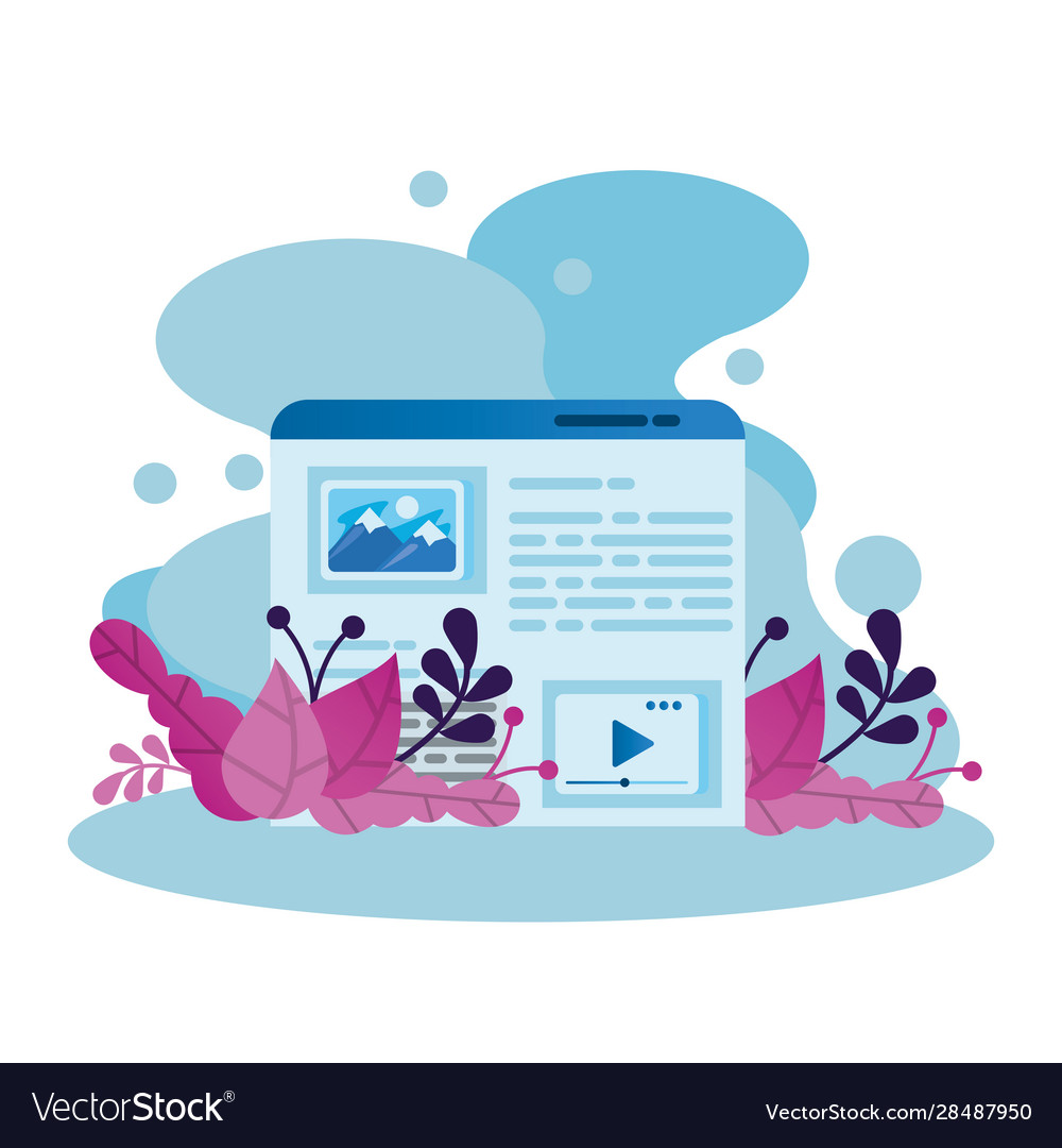 Template webpage window isolated icon
