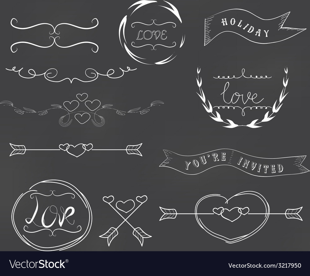Vintage Chalkboard Wedding Set