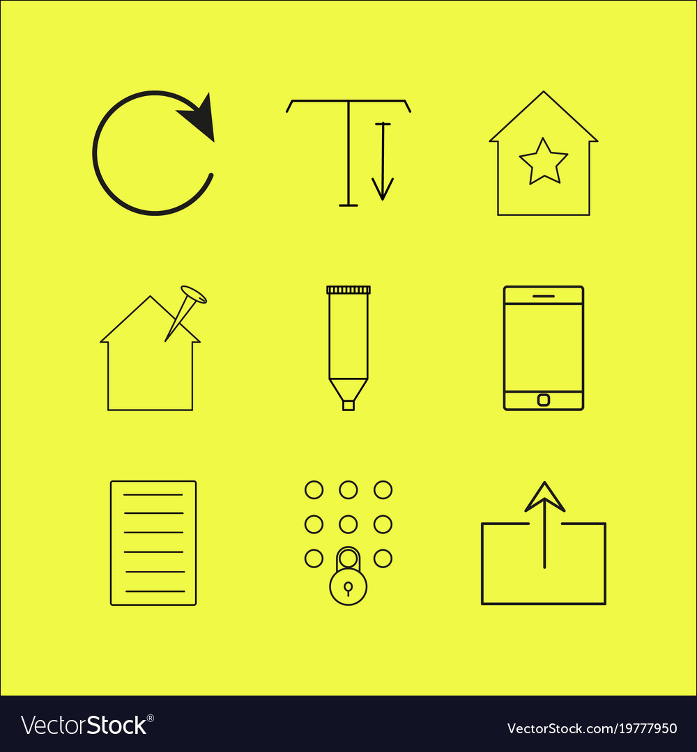 Web linear icon set simple outline icons