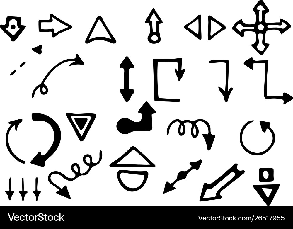 Arrows set Royalty Free Vector Image - VectorStock