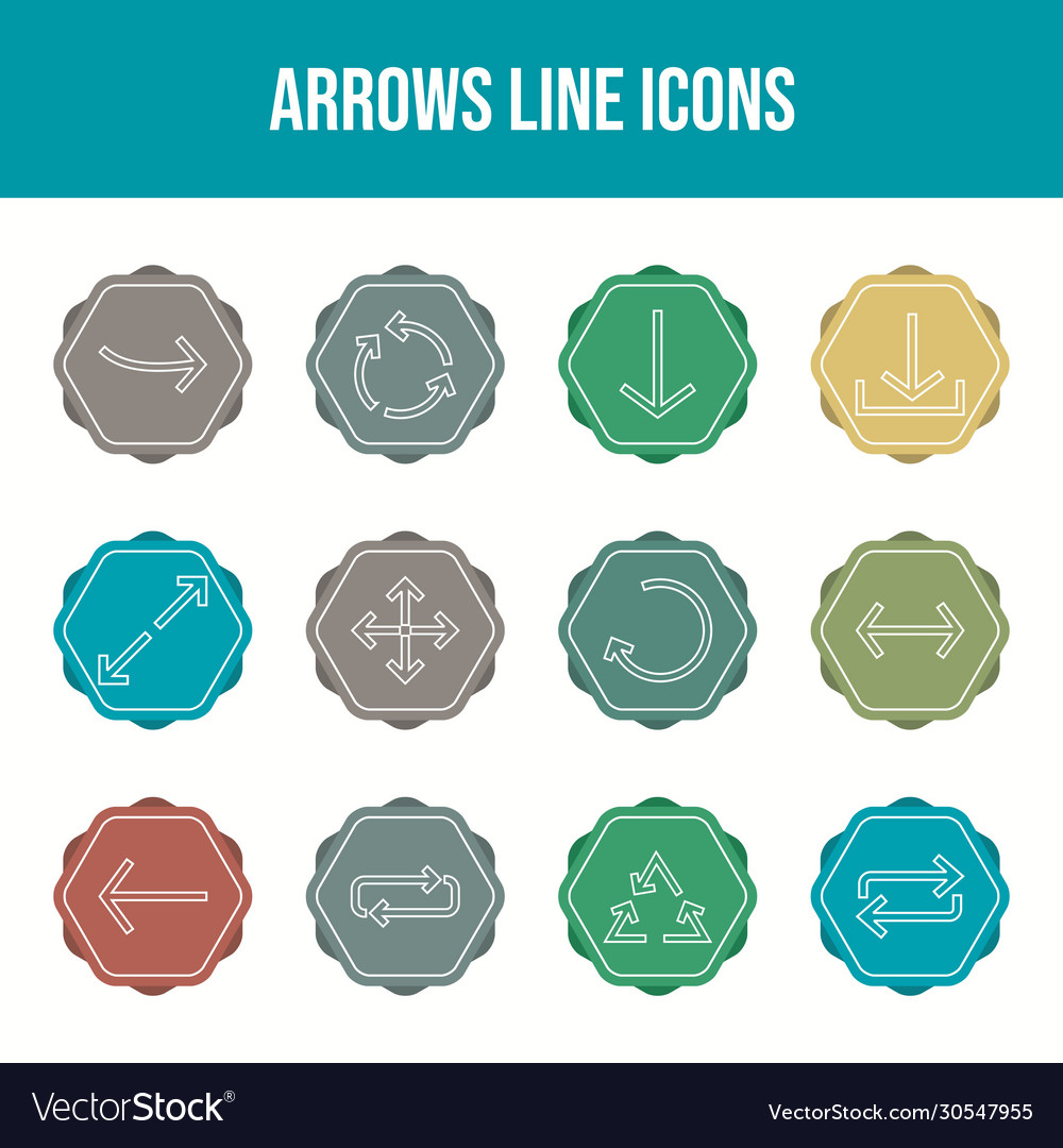 Beautiful arrows icon set