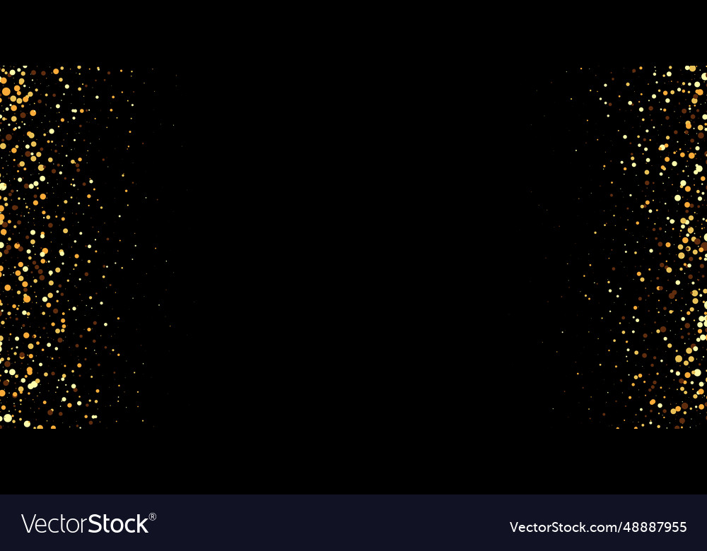 Black background with gold sparkles festive