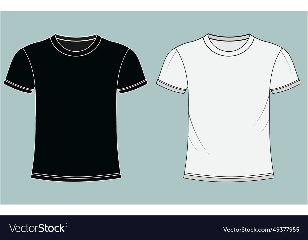 Blank t-shirt template and mock-up Royalty Free Vector Image