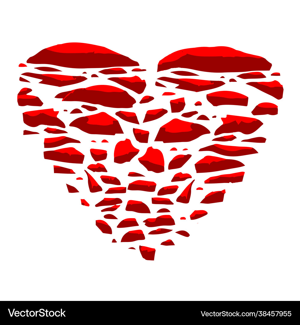 Broken heart Royalty Free Vector Image - VectorStock