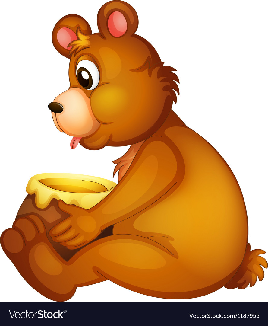 Cartoon Honey Bear Royalty Free Vector Image - VectorStock