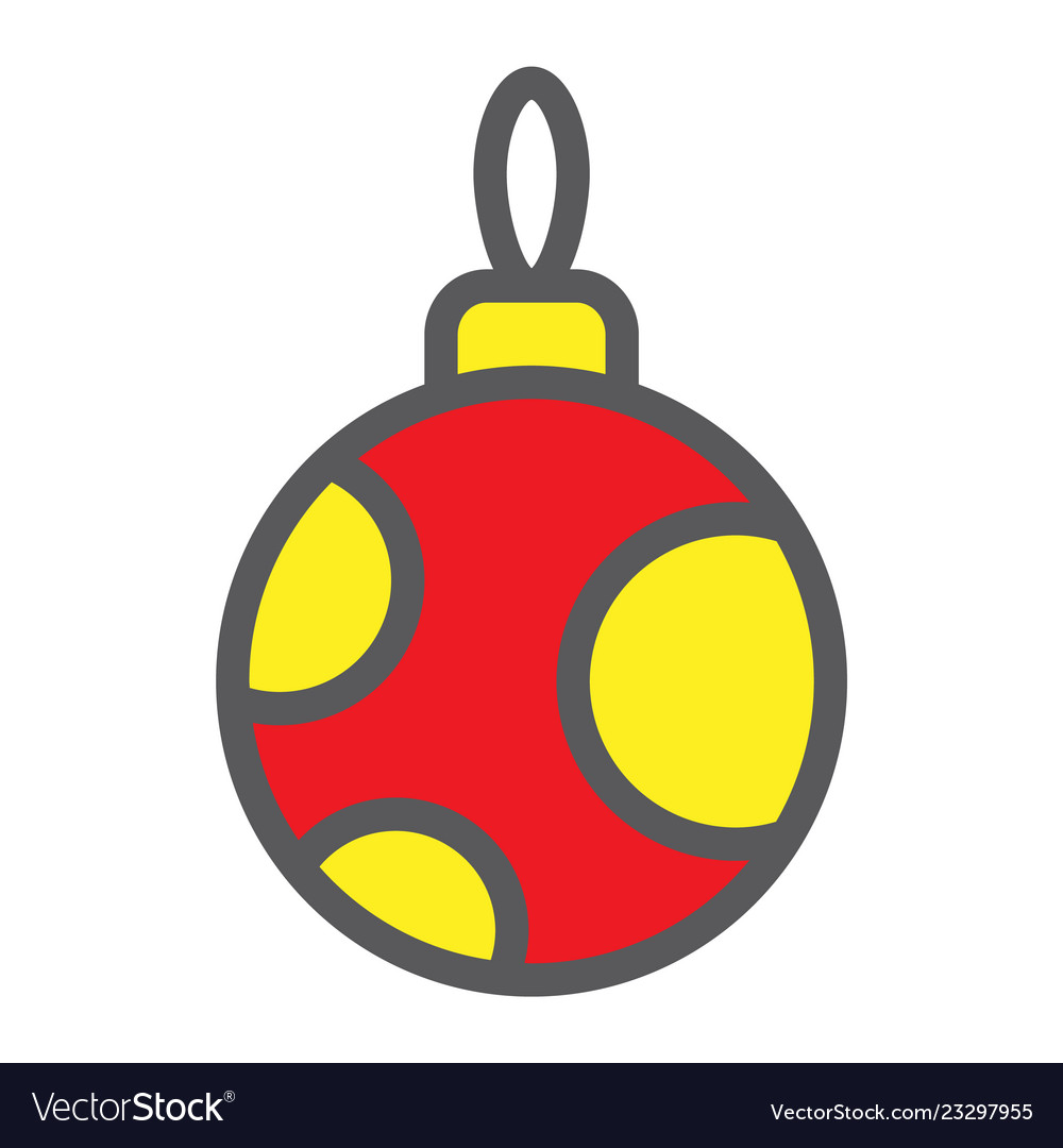 Christmas tree ball filled outline icon xmas