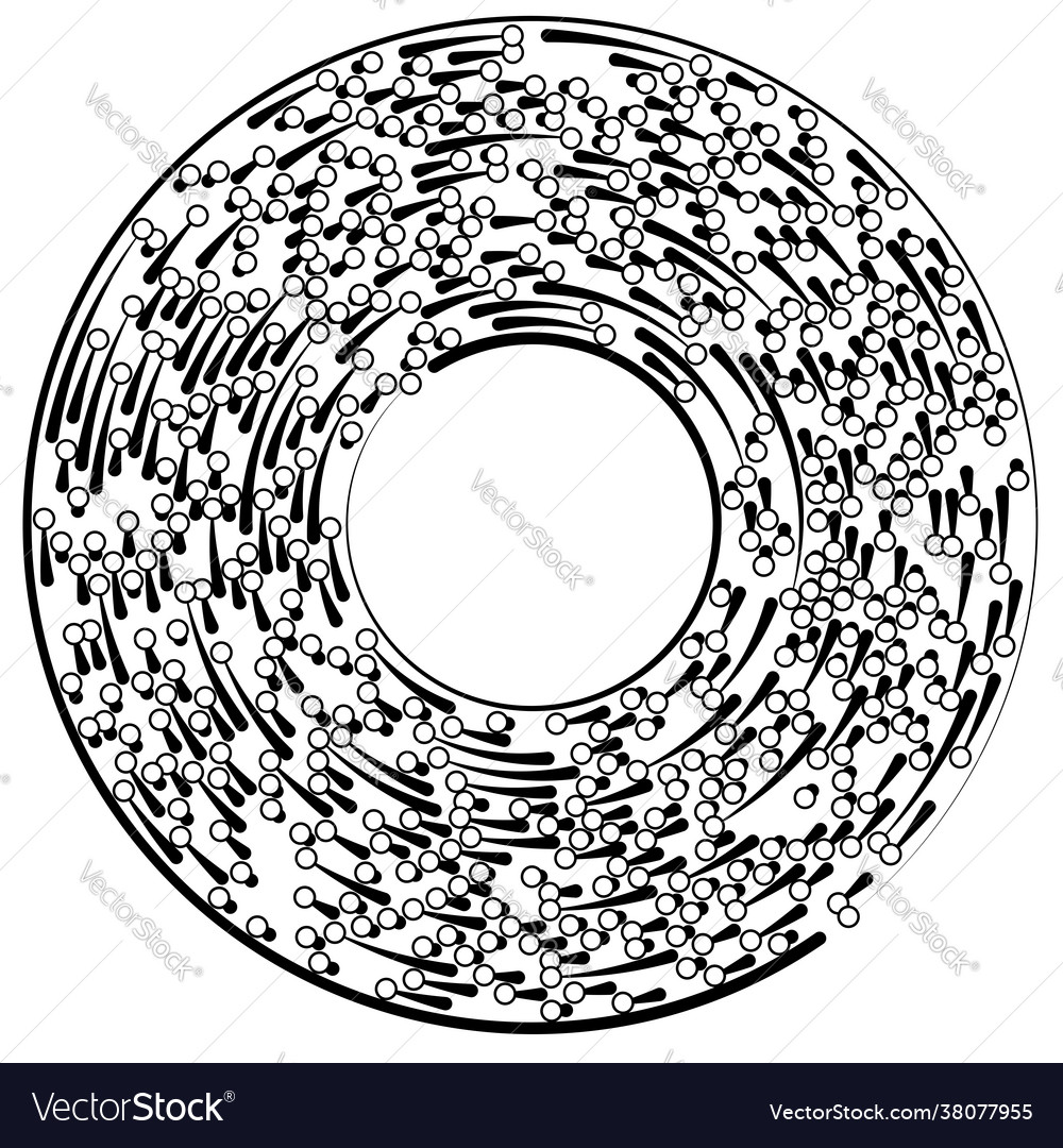 Circular radial lines with nodes points Vector Image Circular radial lines with nodes points