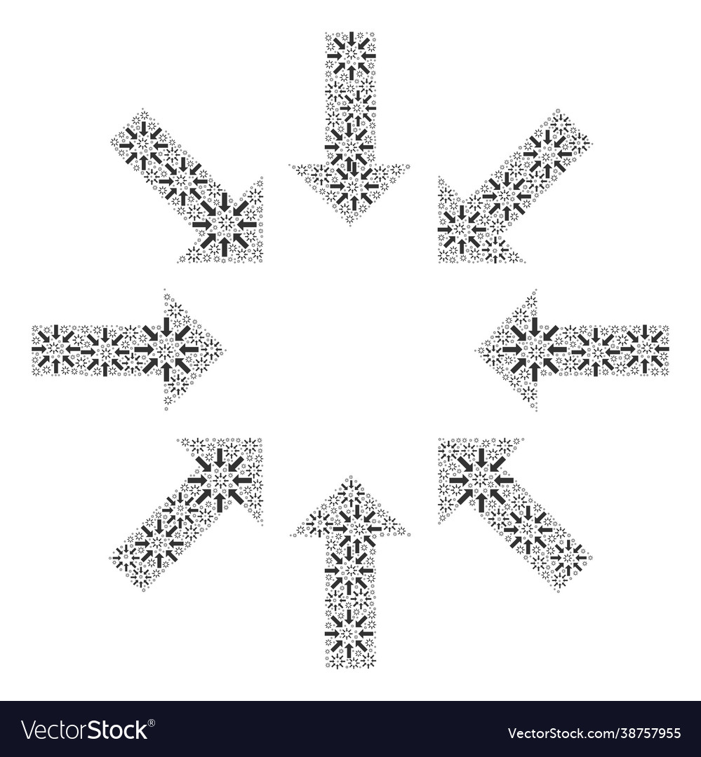 Collapse arrows fractal mosaic itself items
