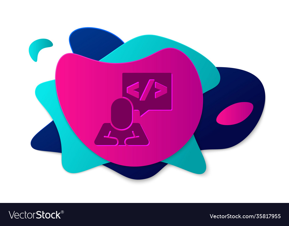Color web design and front end development icon vector image Color web design and front end development icon